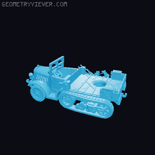 Citroen p19 AA twin hotchkiss 25mm 3D model thumbnail