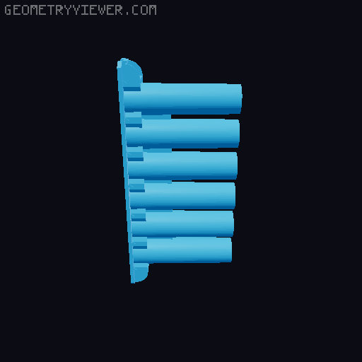 Nerf Electric Eel / Sawtooth Replacement Clip 3D model thumbnail