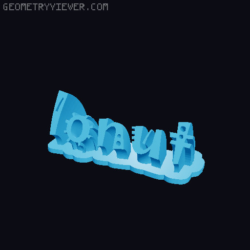 Sweeping crazy name tag 3D model thumbnail