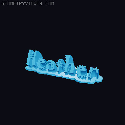 Sweeping crazy name tag 3D model thumbnail