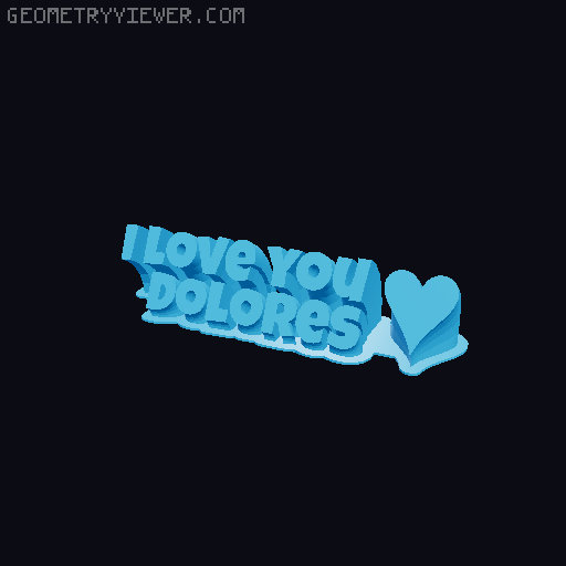 I love you... 3D model thumbnail