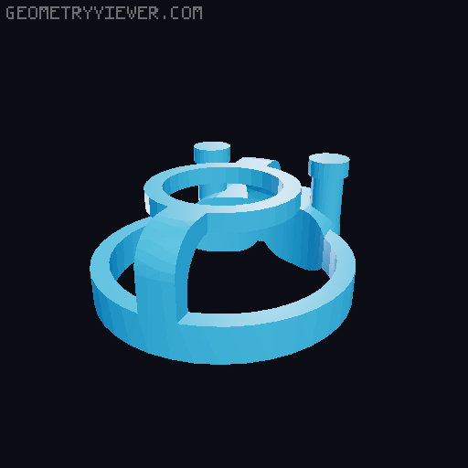 brick fpv drone complex 3D model thumbnail