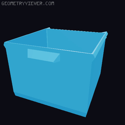 Under Desk Drawer - Larger Depth (80mm, 100mm, 120mm, 140mm) 3D model thumbnail