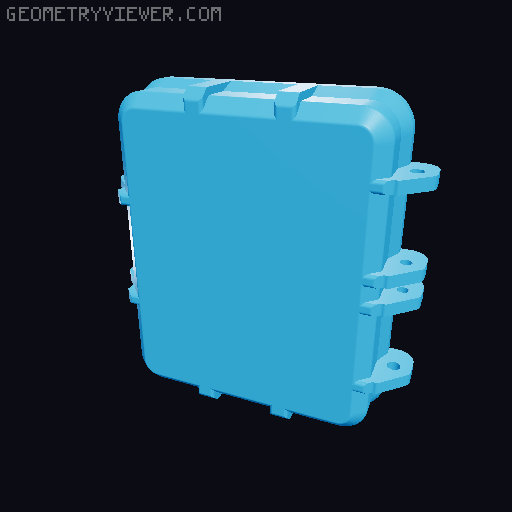 Rugged Box - AA and AAA batteries 3D model thumbnail
