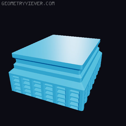 Prismatic Vase Mode Silica Gel Container. Super fast print 3D model thumbnail