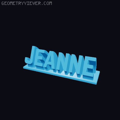 Sweeping Name Tag 3D model thumbnail
