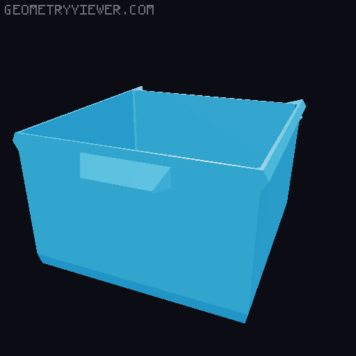 Under Desk Drawer - Larger Depth (80mm, 100mm, 120mm, 140mm) 3D model thumbnail