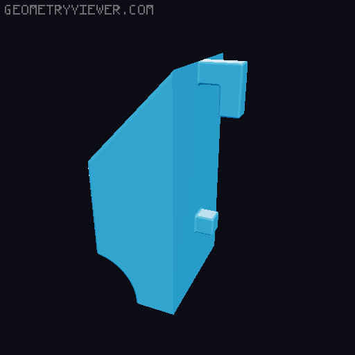 Skadis folding rule holder 3D model thumbnail