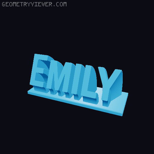 Sweeping Name Tag 3D model thumbnail