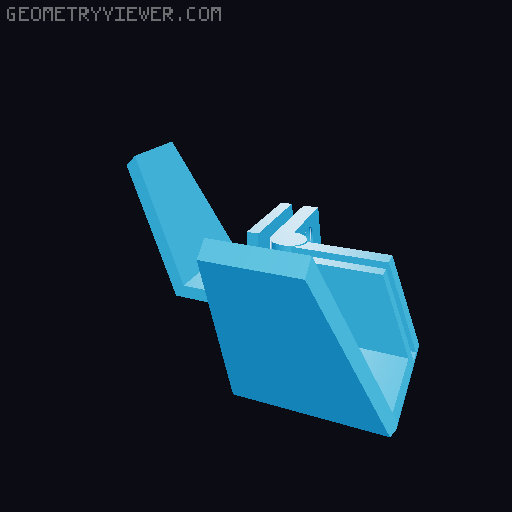 LACK Folding Door Hinges 3D model thumbnail