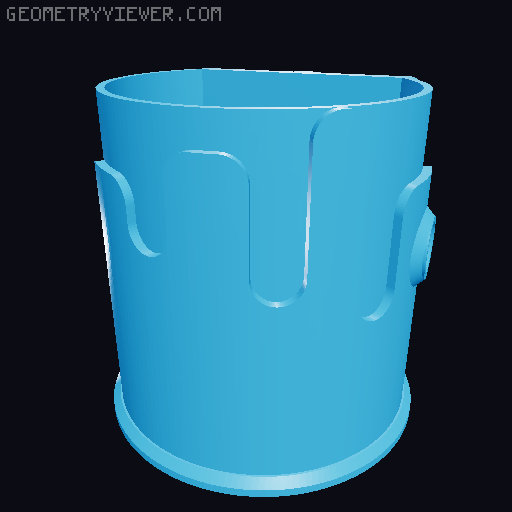 Universal Mount Skadis Drippy Bucket (No supports needed) 3D model thumbnail