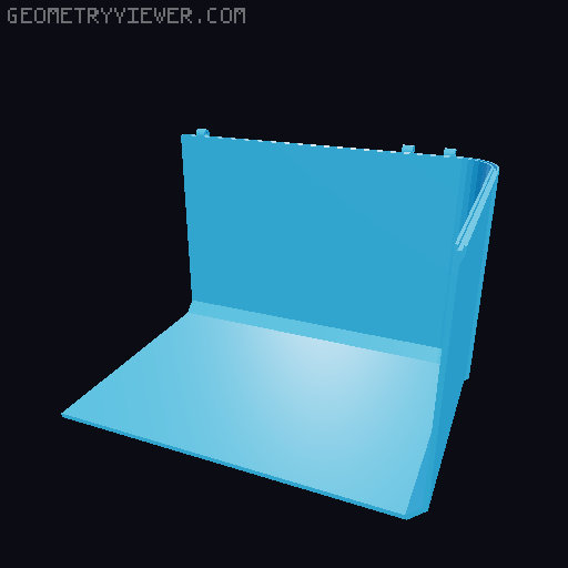 Carrying Case for ViewSonic LCD Projector, foam lined, printed in 4 parts each for box and lid, CA-glued together. 3D model thumbnail