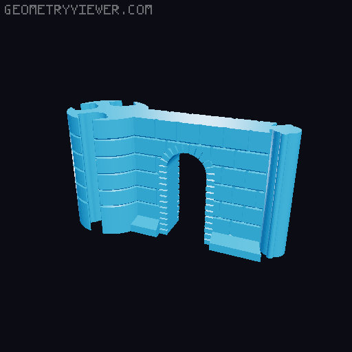 Snap Walls - Door, Portcullis, Arch 3D model thumbnail