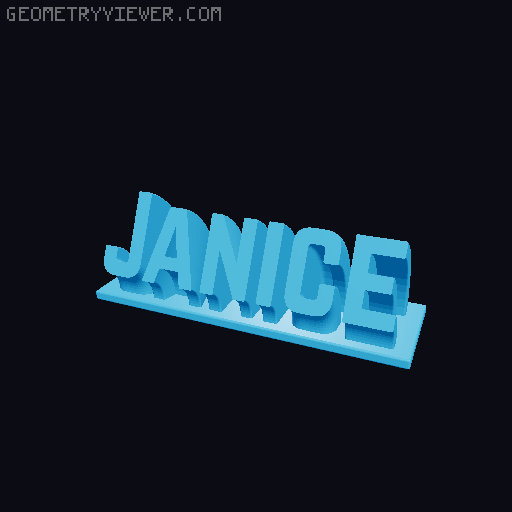 Sweeping Name Tag 3D model thumbnail