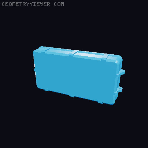 Narrow Rugged Box - Parametric 3D model thumbnail