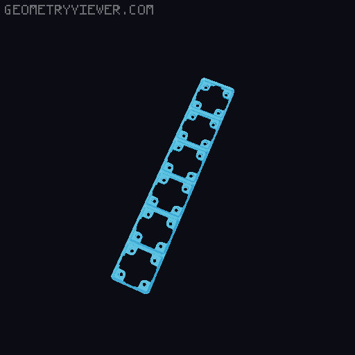 GridFinity Connecting Baseplate with press-fit magnets 3D model thumbnail