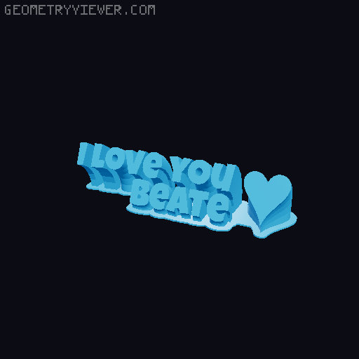 I love you... 3D model thumbnail