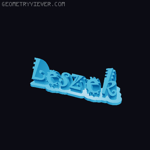 Sweeping crazy name tag 3D model thumbnail