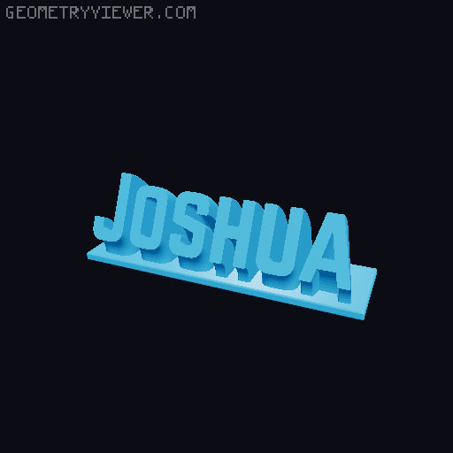 Sweeping Name Tag 3D model thumbnail