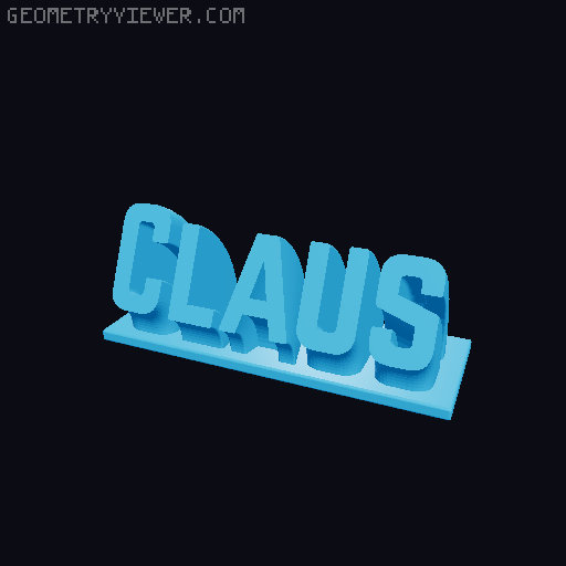 Sweeping Name Tag 3D model thumbnail