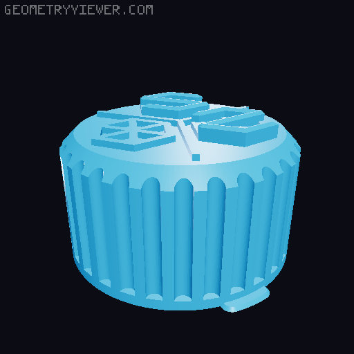 Hexglyph remix for printing in parts 3D model thumbnail