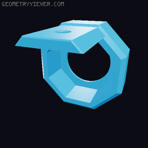 Reinforcing Element (5 times stronger) for round bar connectors 3D model thumbnail