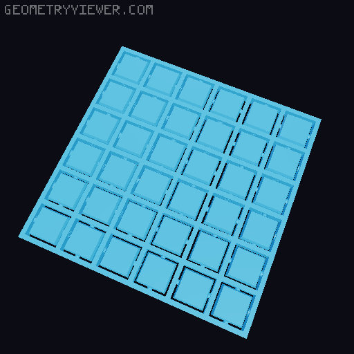 Print-in-Place Pixel Panel 3D model thumbnail