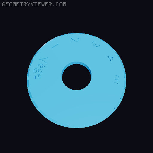 Unmatched health dial 3cm 3D model thumbnail