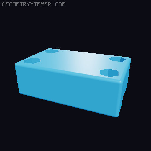 Uda-Yagi antenna isolator holder 3D model thumbnail