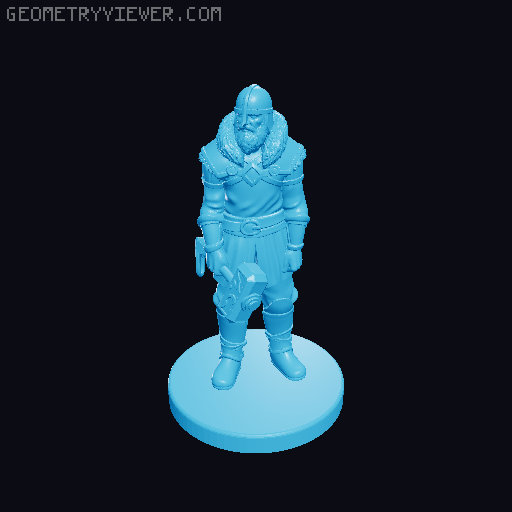 Yggdrasil: Chronicles boardgame plastic figures 3D model thumbnail
