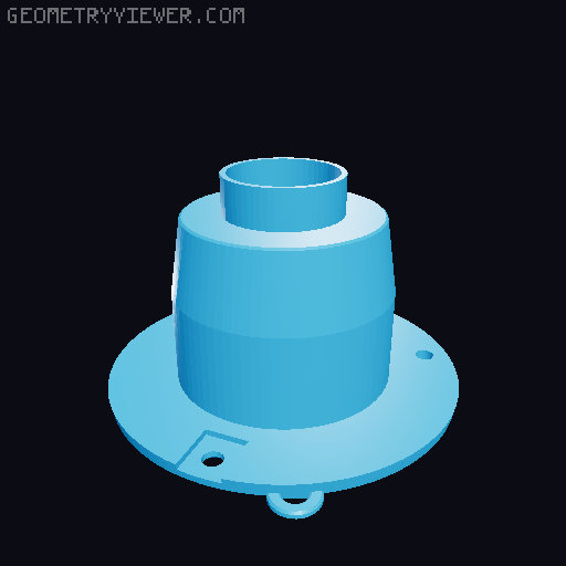 Socket and Cover for Cockpit Shower 3D model thumbnail