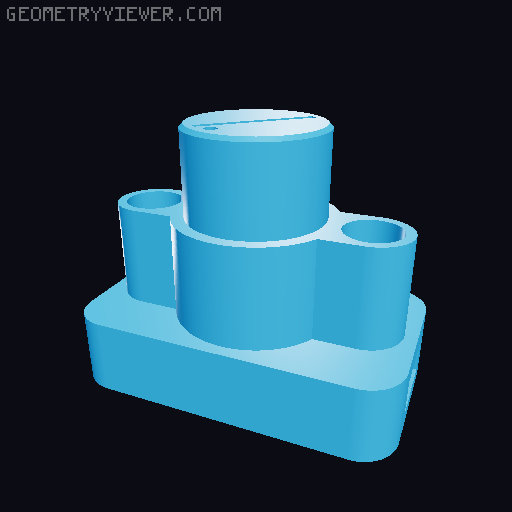 Filament Cutter 45deg with a new top that takes M3 nuts 3D model thumbnail