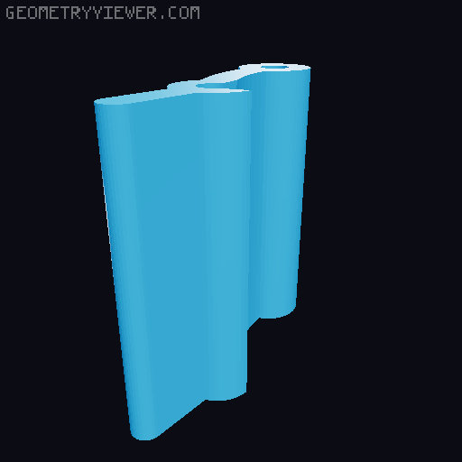 Narrow Rugged Box - Parametric 3D model thumbnail
