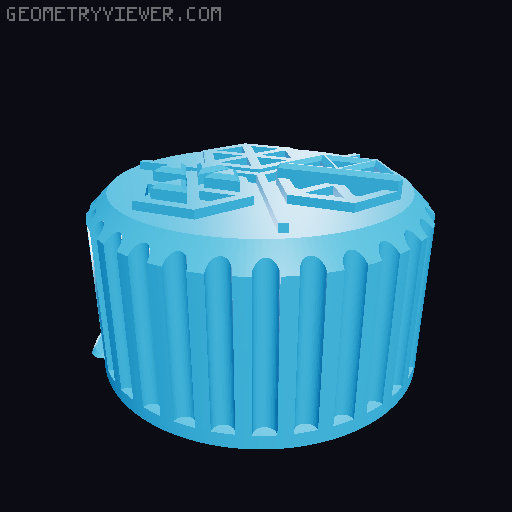 Hexglyph remix for printing in parts 3D model thumbnail