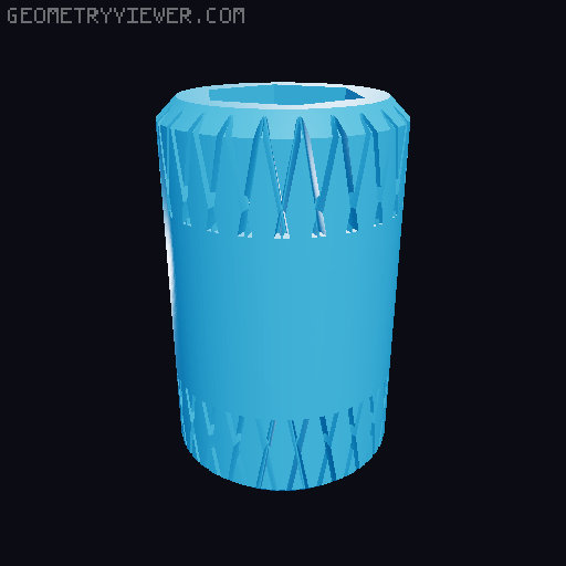 Simple metric and imperial finger sockets 3D model thumbnail