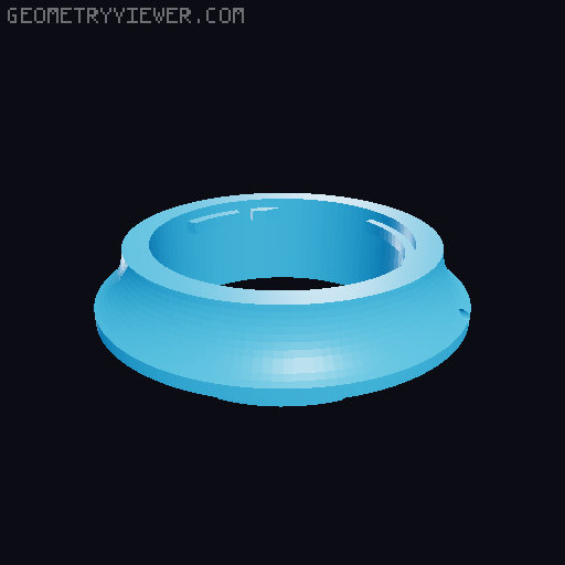 Olympus Pen F to Sony E mount lens adapter 3D model thumbnail