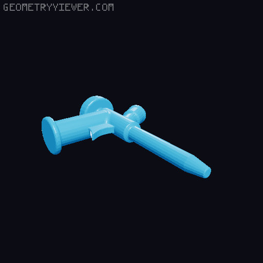 Playmobil foam gun 3D model thumbnail