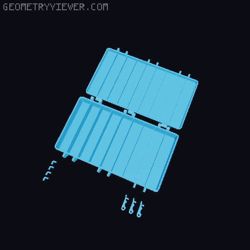 Ultra Thin Screw/Small Object Container/box 3D model thumbnail