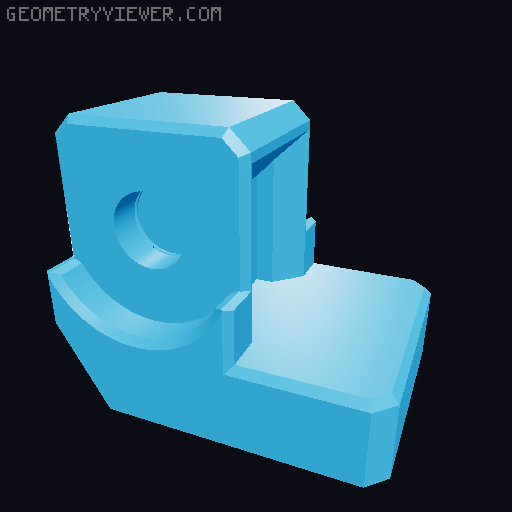Stylized Lucky 13 head with snap in rabbit ears 200% 3D model thumbnail