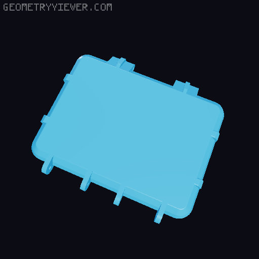 SSD/HDD External Box 3D model thumbnail