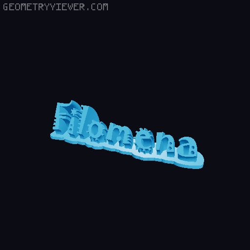 Sweeping crazy name tag 3D model thumbnail