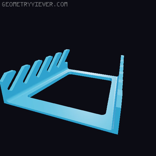 Open wrench holder 3D model thumbnail