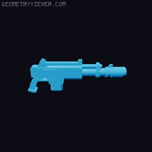 Futuristic guns - pack 1 (2HG1 position) 3D model thumbnail