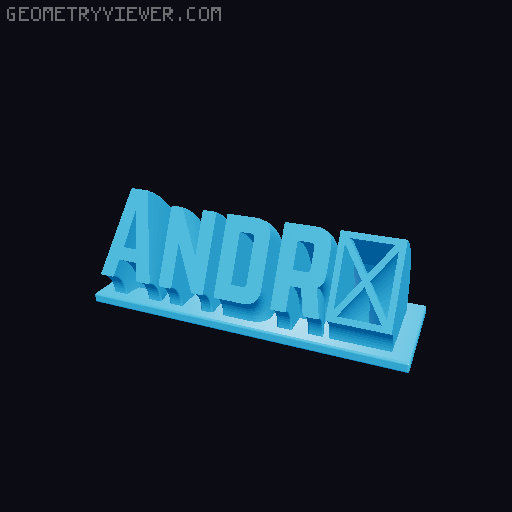 Sweeping Name Tag 3D model thumbnail
