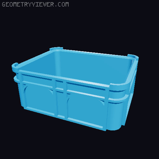 Stackable beer crate for batteries 3D model thumbnail