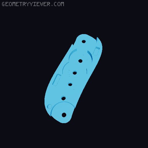 Gear Chain Fidget 28-1 Reduction 3D model thumbnail
