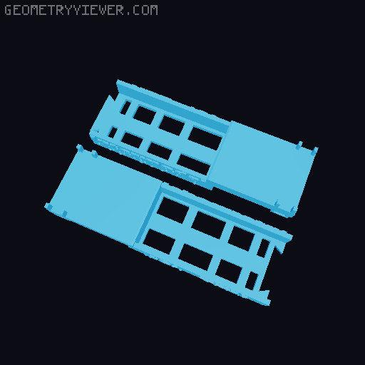 HO SCALE INTERMODAL WELL CAR WITH BRAILLE 3D model thumbnail