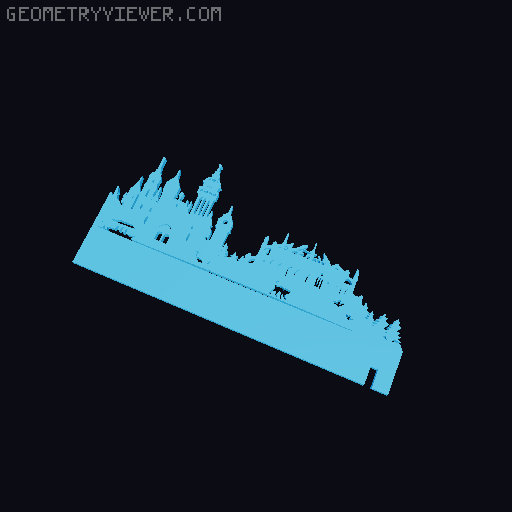 Efteling Skyline 60cm - Version 2 3D model thumbnail