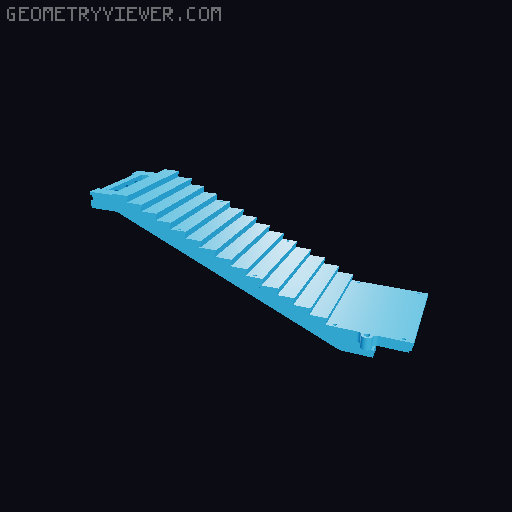 Модель пешеходного моста для железных дорог в масштабе 1/87 (H0)  3D model thumbnail