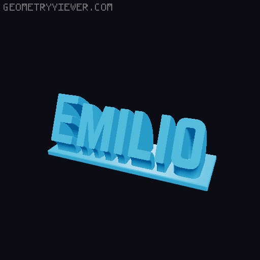 Sweeping Name Tag 3D model thumbnail